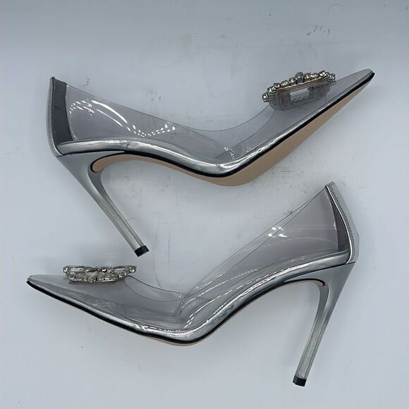 NIB CINDER-F*CKING-RELLA PUMP Clear Embellished Pumps Size 9.5 - Picture 9 of 16